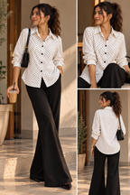 White & Black Dots Shirt