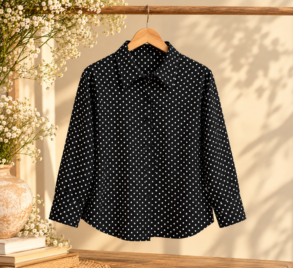 Black & White Dots Shirt