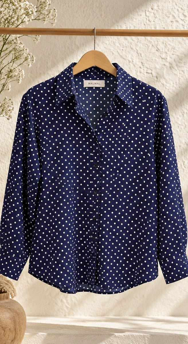 Navy Dot Shirt